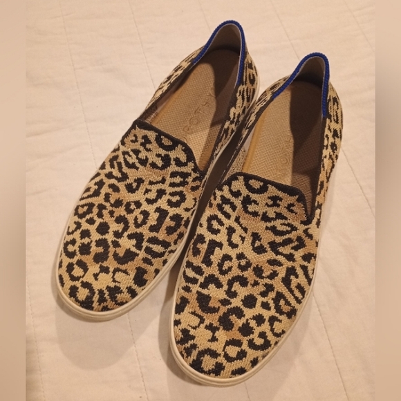 Rothy's Slip On Sneaker Leopard Print Desert Cat - Picture 2 of 7
